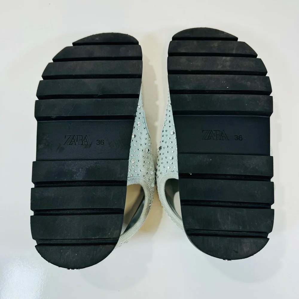 Zara Light‎ Blue Sandals with Crystals